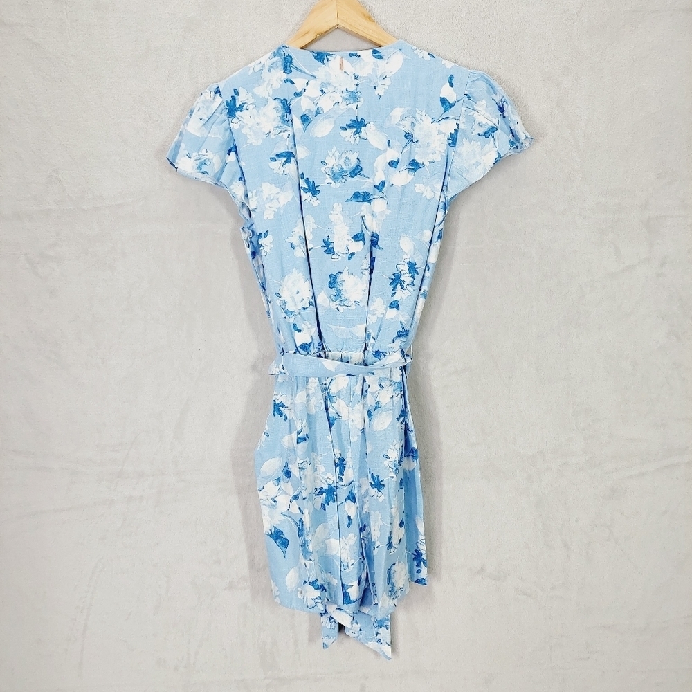 New MISA Los Angeles Tilly in Blue Washed Wildflower Romper P3033 - Picture 5 of 10